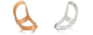 oval-8 finger splints in beige or clear