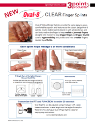 Oval-8 CLEAR Finger Splints