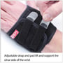 The pad cushions and supports the wrist