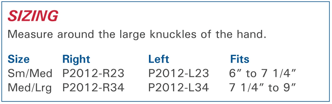 3pp Carpal Lift Sizing Information