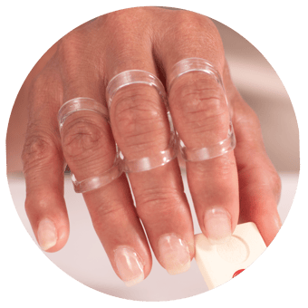 oval-8 finger splints in new clear
