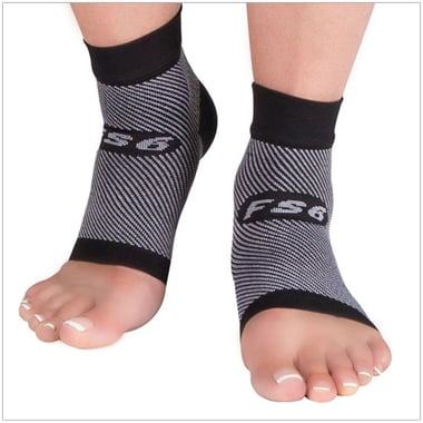 FS6 Foot Compression Sleeve relieves pain casued by plantar fasciitis, Achilles tendonitis and heel spurs