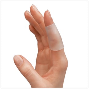 Gel tubes protect finger lacerations, ulcerations and enlarged joints