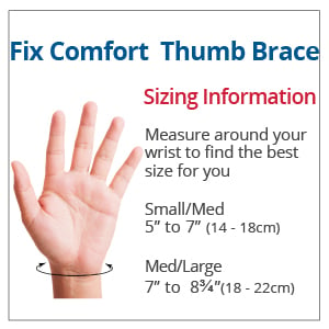 Fix Comfort Thumb Brace Sizing Informaiton