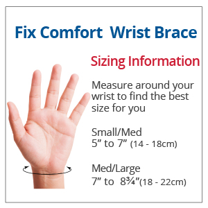 Fix Comfort Wrist Brace Sizing Information