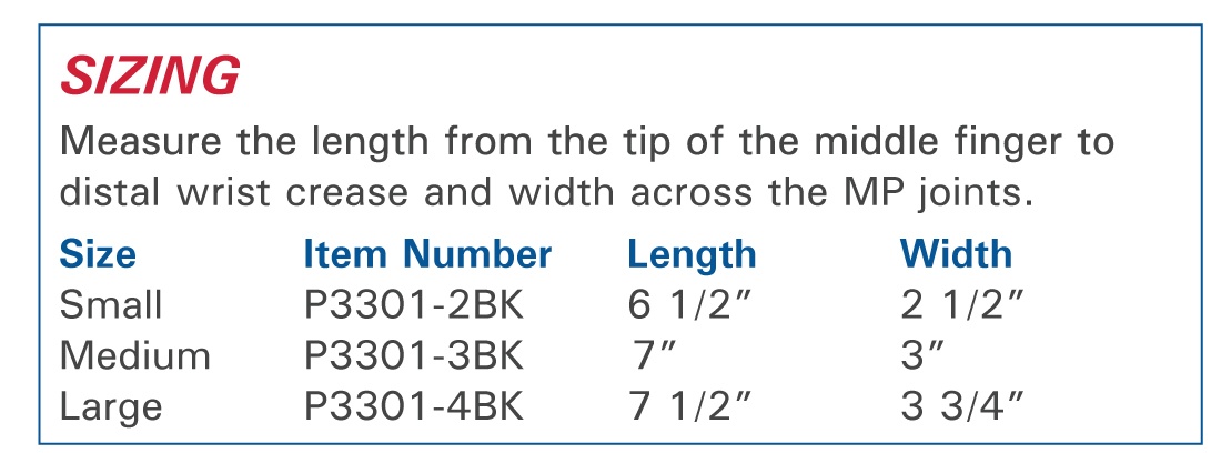 Protexgloves Original Sizing Informaiton