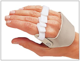 radial hinged ulnar deviation splint for arthritic fingers