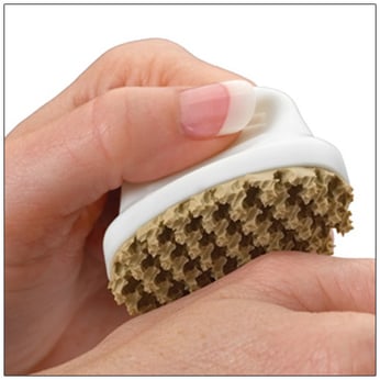 SkinSational massaging brush safely and gently massages scars during the healing process
