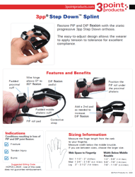 3pp Step Down Splint