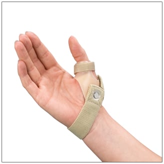 ThumSaver MP protects the MP joints and stabilizes CMC motion without restricting wrist motion