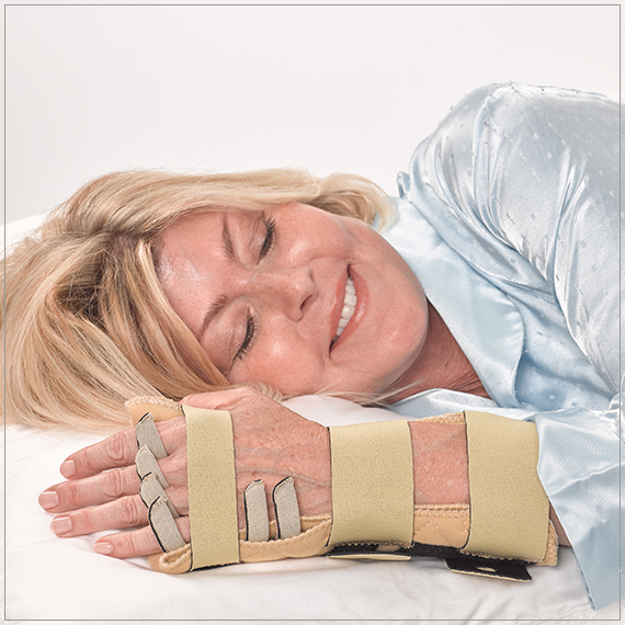Comforter Splint - This comfortable night splint is also used for stroke patients and those with ulnar deviation of the wrist and metacarpophalangeal (MP) joints.